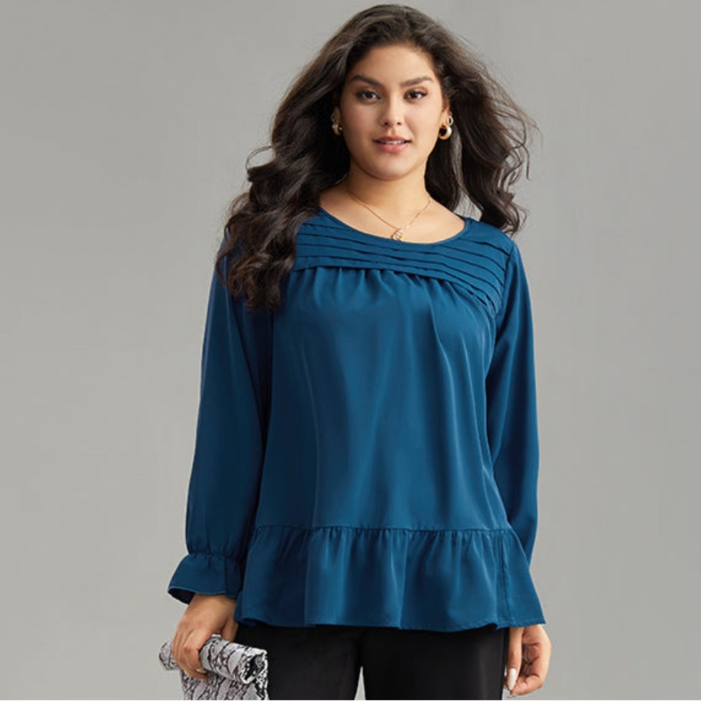 Bloom Chic Blue Blouse